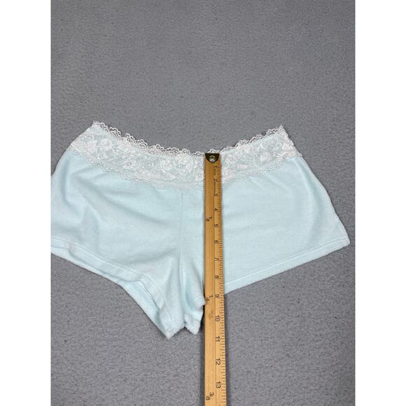 Betsey Johnson Womens Size M Light Blue Lace Trim Waist Sleep Shorts - Picture 5 of 11